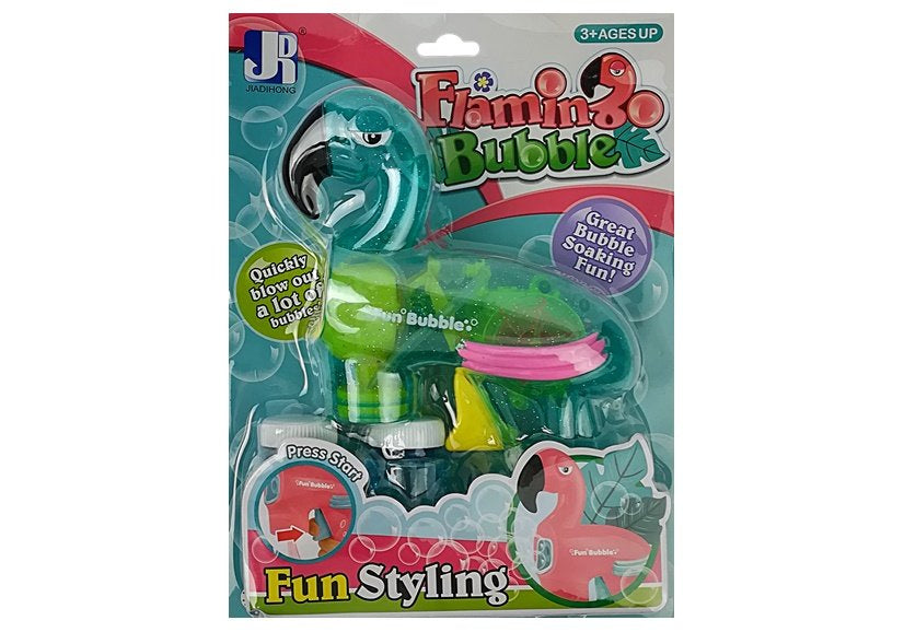 Pistola bolhas sabão flamingo azul