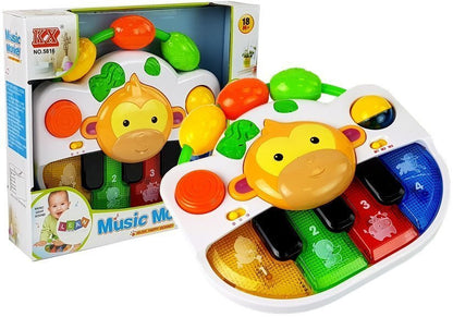 Piano bebé com macaco som e luz
