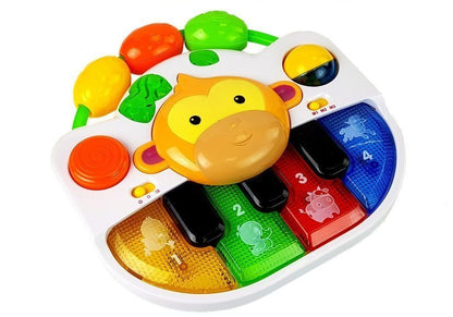 Piano bebé com macaco som e luz