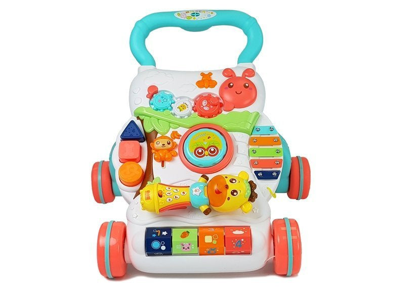 Andador educativo bebé com microfone interativo