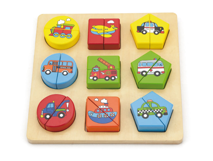 Puzzle de blocos Viga Veículos