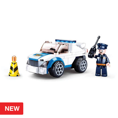 Police Carro com Pull Back 90 Pcs