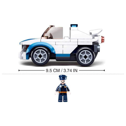 Police Carro com Pull Back 90 Pcs