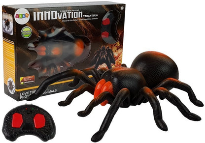 Aranha telecomandada gigante preto e laranja
