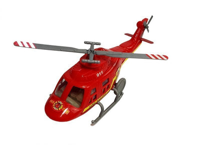 Conjunto veículos bombeiros helicóptero luz som