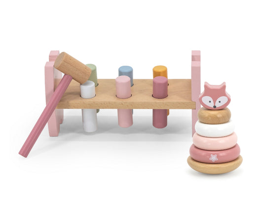 Conjunto empilhável e martelo Viga Raposa