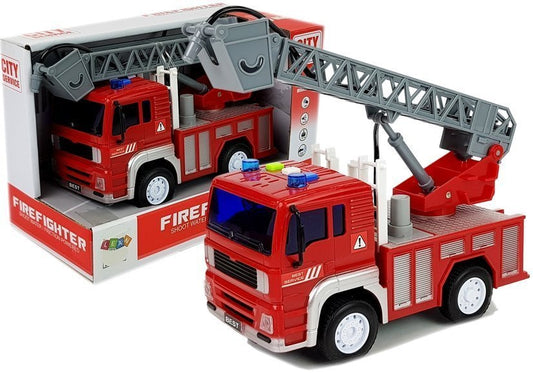 Camião bombeiros com escada vermelho 1:20 som