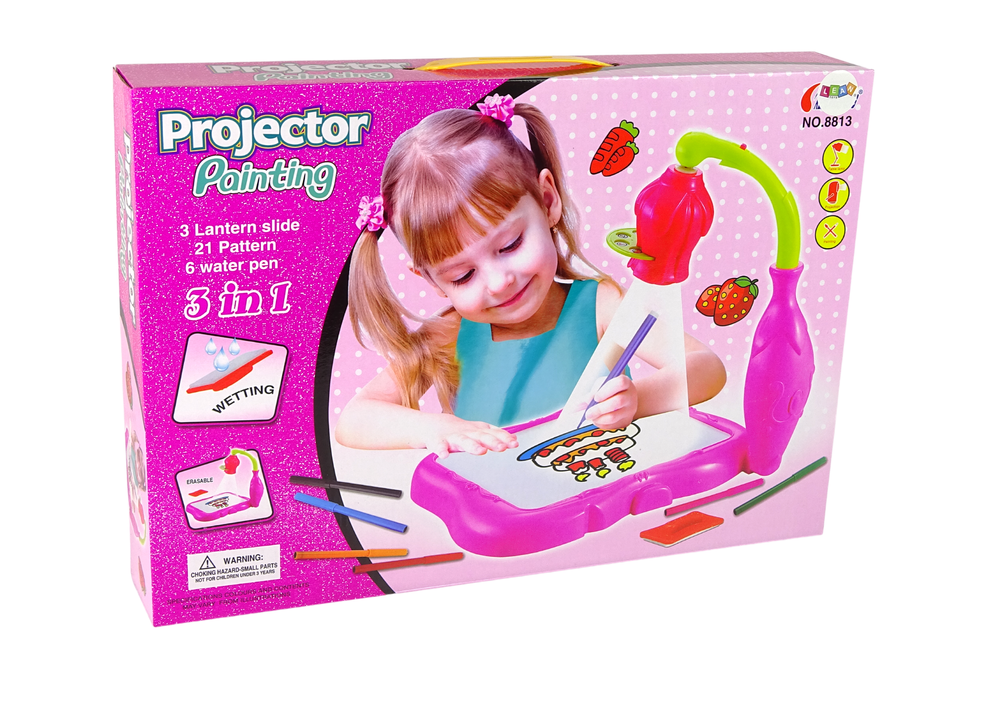 Projetor de desenho com marcadores mágicos