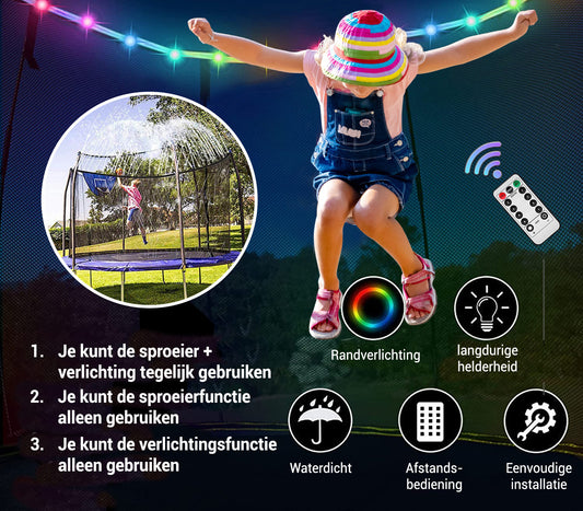 Sistema de aspersão com iluminação para trampolim Ø183 cm