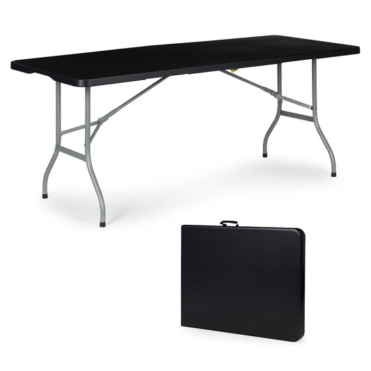 Mesa dobrável de campismo 153 x 70 x 73,5 cm preta