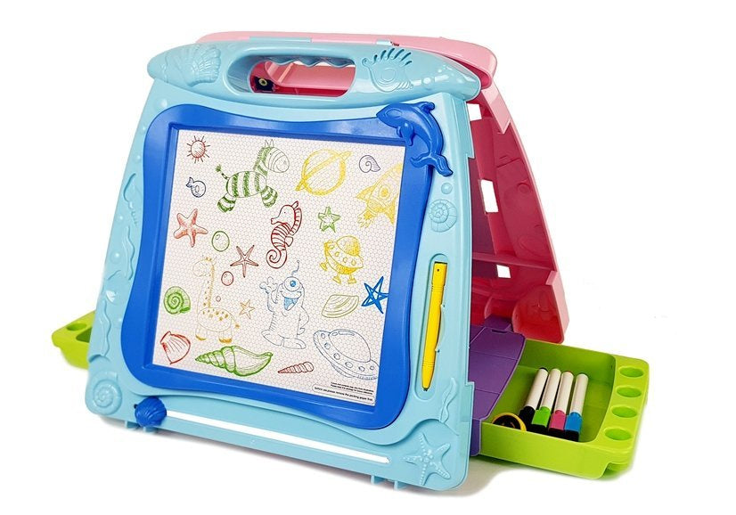 Quadro dupla face desenho marcadores magnéticos