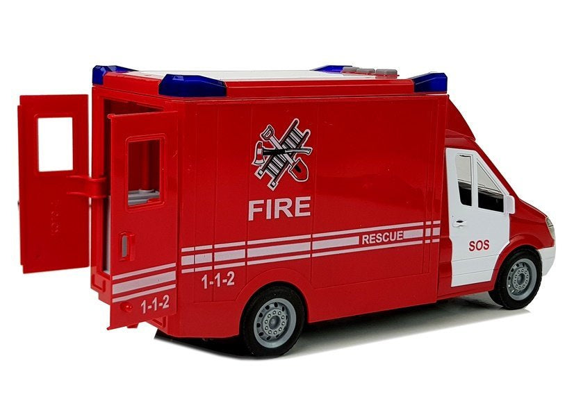 Camião bombeiros fricção som portas abrir