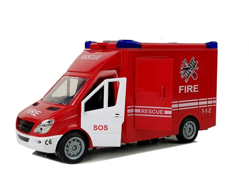 Camião bombeiros fricção som portas abrir