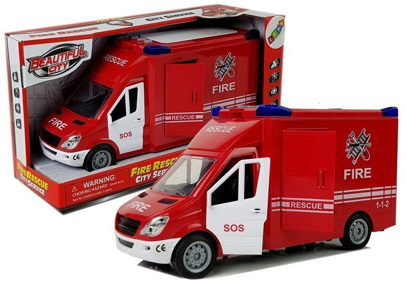 Camião bombeiros fricção som portas abrir