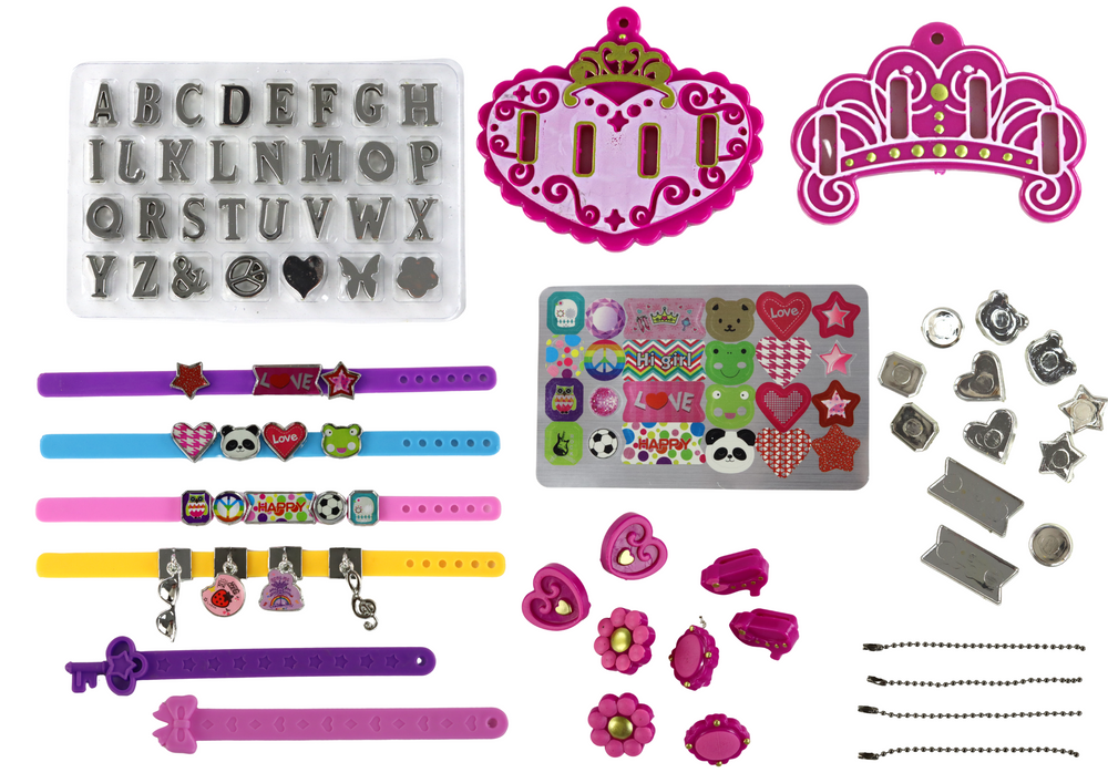 Conjunto DIY pulseiras letras pendentes