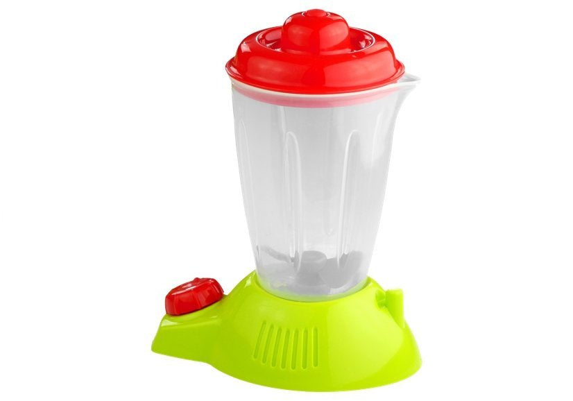 Conjunto frutas legumes liquidificador pilhas tabuleiro