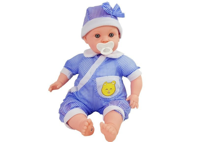 Boneca bebé 45 cm roupa azul
