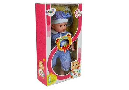 Boneca bebé 45 cm roupa azul