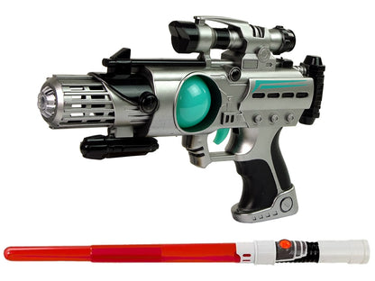 Guerreiro espacial pistola laser algemas disco