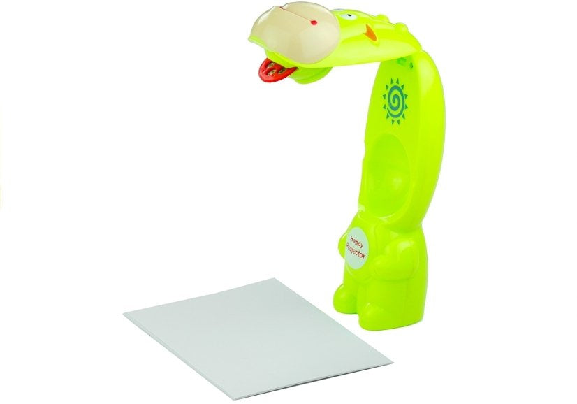 Projetor girafa com mesa e luz de projeção