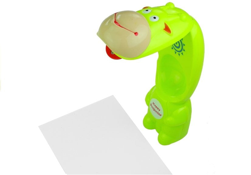 Projetor girafa com mesa e luz de projeção