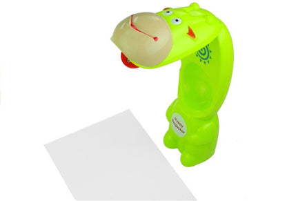 Projetor girafa com mesa e luz de projeção