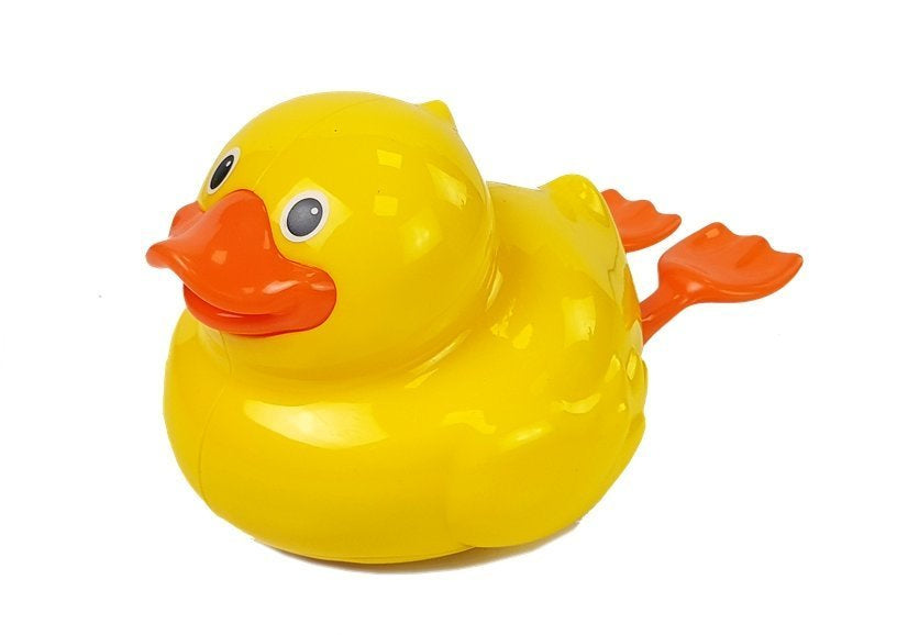 Pato amarelo com pilhas para banho 18 cm