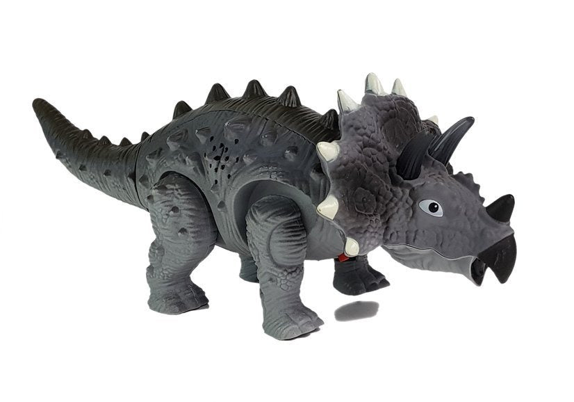 Dinossauro Triceratops cinzento com pilhas