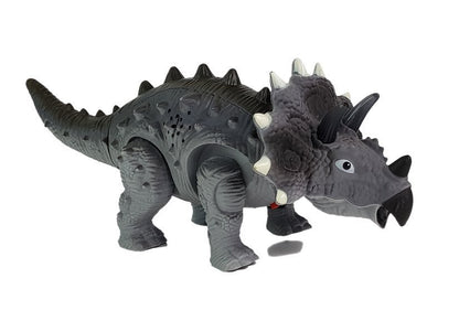 Dinossauro Triceratops cinzento com pilhas