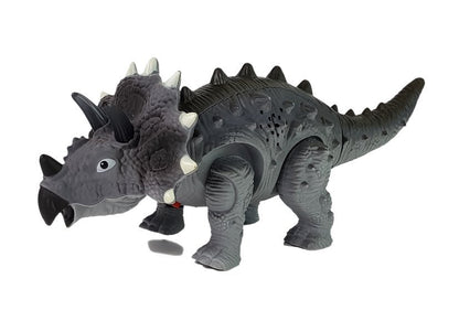Dinossauro Triceratops cinzento com pilhas