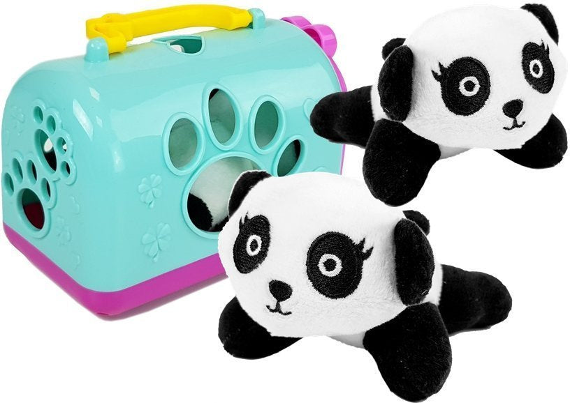 Panda pequeno com transportador peluche