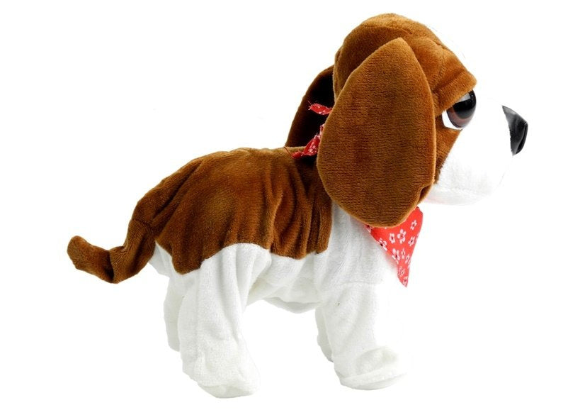 Cão interativo com trela ladra abana cauda sensores