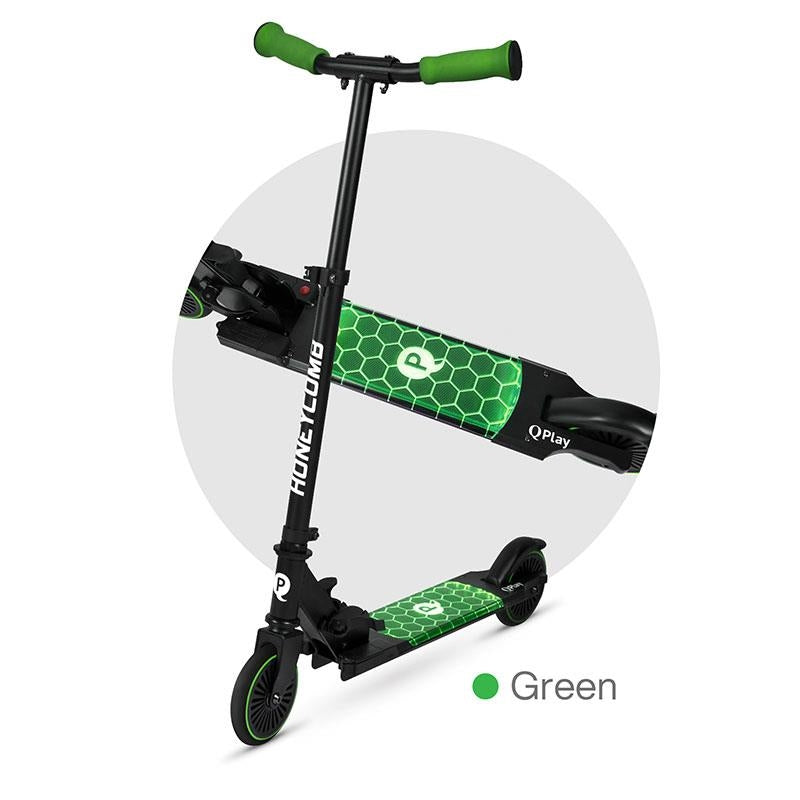 Qplay Trotineta LED Honeycomb Verde