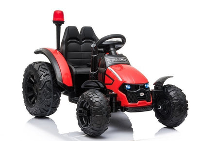 Trator elétrico HZB-200 com reboque vermelho
