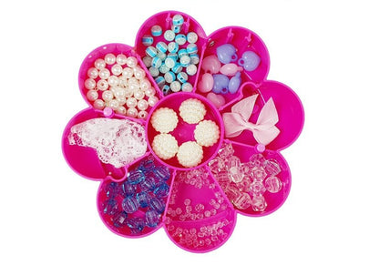 Conjunto DIY bijuteria contas caixa espelho dobrável