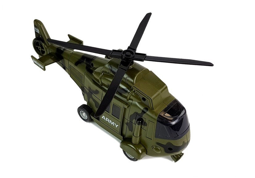 Helicóptero resgate militar 1:16 gancho luz som