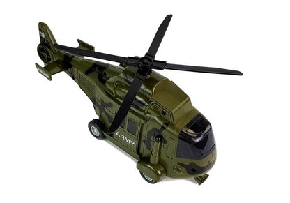 Helicóptero resgate militar 1:16 gancho luz som