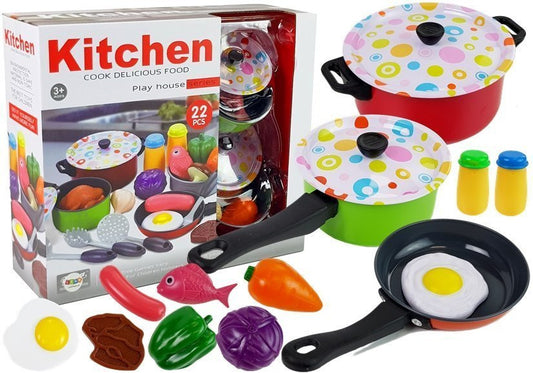Cozinha infantil conjunto loiça 22 peças