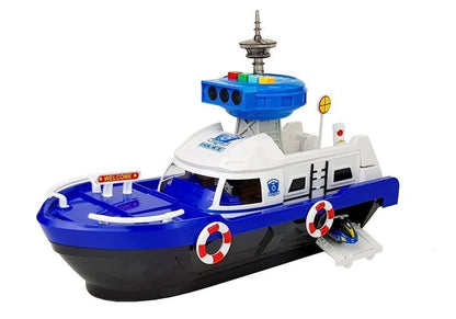 Barco polícia com carros luz e som