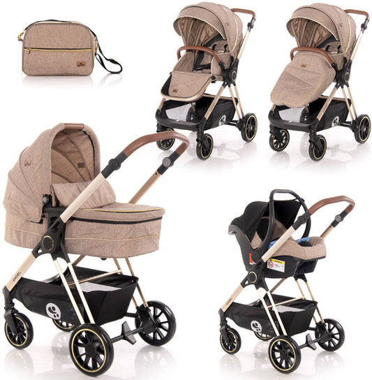 Carrinho de bebé 3in 1 Lorelli Angel Beige