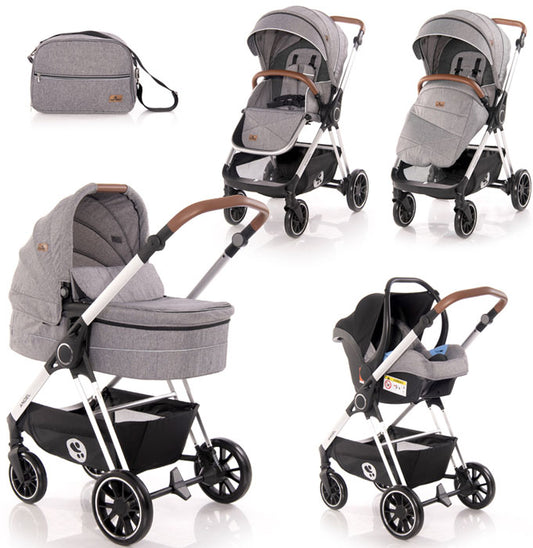 Carrinho de bebé 3in 1 Lorelli Angel Gray