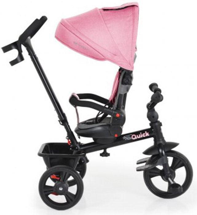 Triciclo Byox rápido com ajuste backrest pink