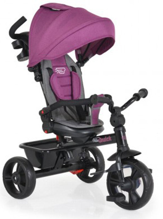 Triciclo Byox rápido com ajuste backrest purple