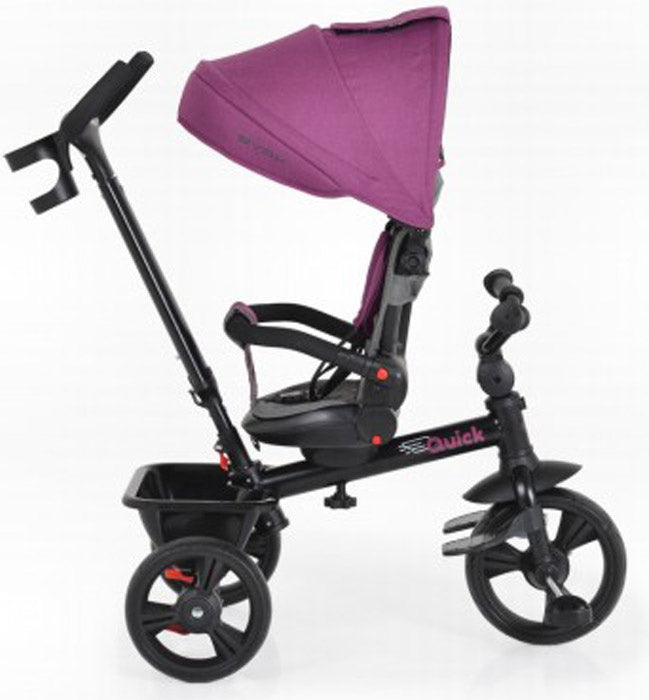 Triciclo Byox rápido com ajuste backrest purple