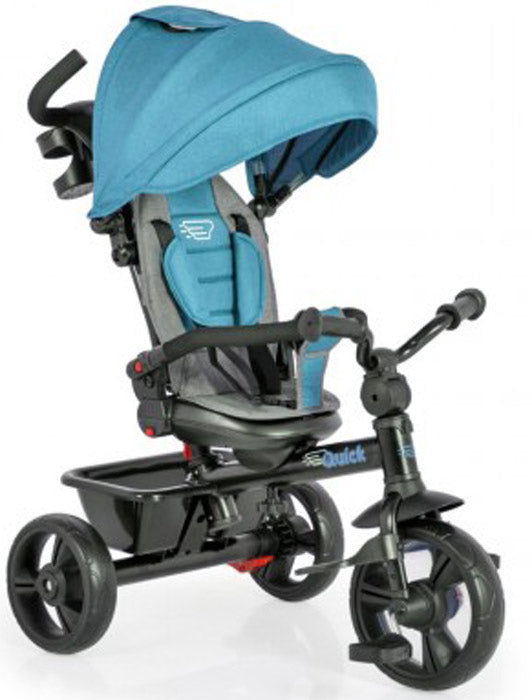 Triciclo Byox rápido com ajuste backrest turquoise