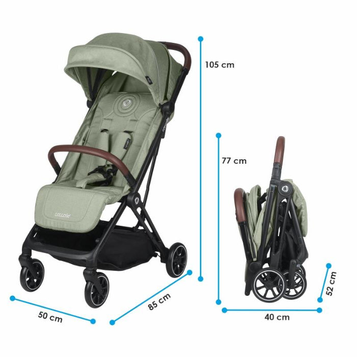 Carrinho de bebé com dobragem automática Coccolle Beyla Greenstone