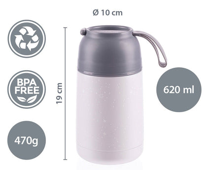 Garrafa térmica para alimentos com suporte silicone 620ml Zopa Dino