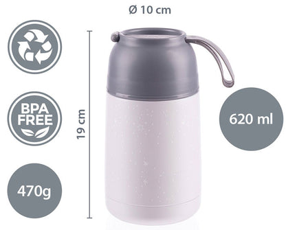 Garrafa térmica para alimentos com suporte silicone 620ml Zopa Flowers