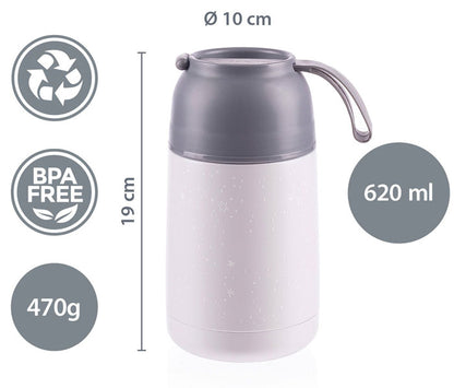 Garrafa térmica para alimentos com suporte silicone 620ml Zopa Stars