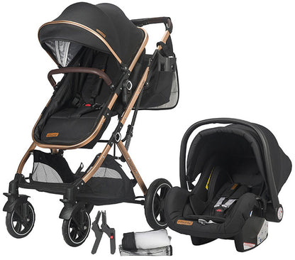 Carrinho de passeio conversã­vel 3 em 1 Cocolle Ravello Diamond Black